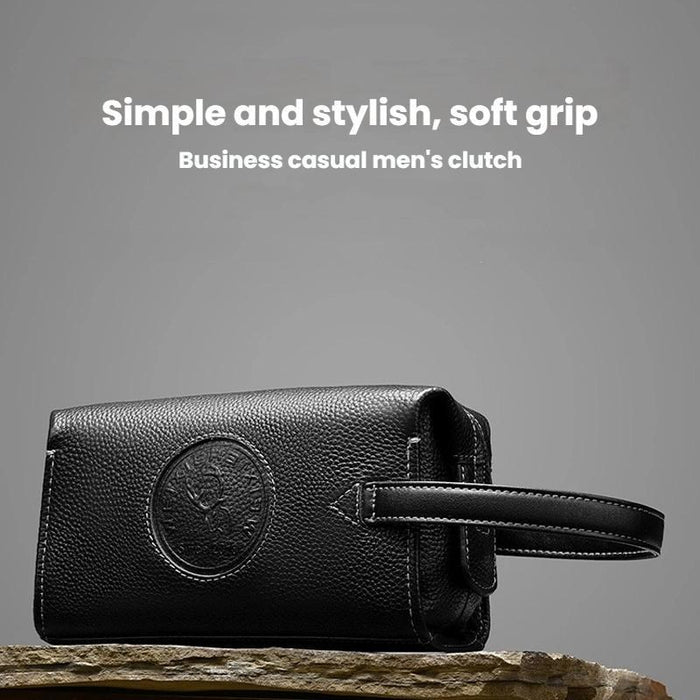 Men Clutch Bag Business Lightweight Handheld Bag Black