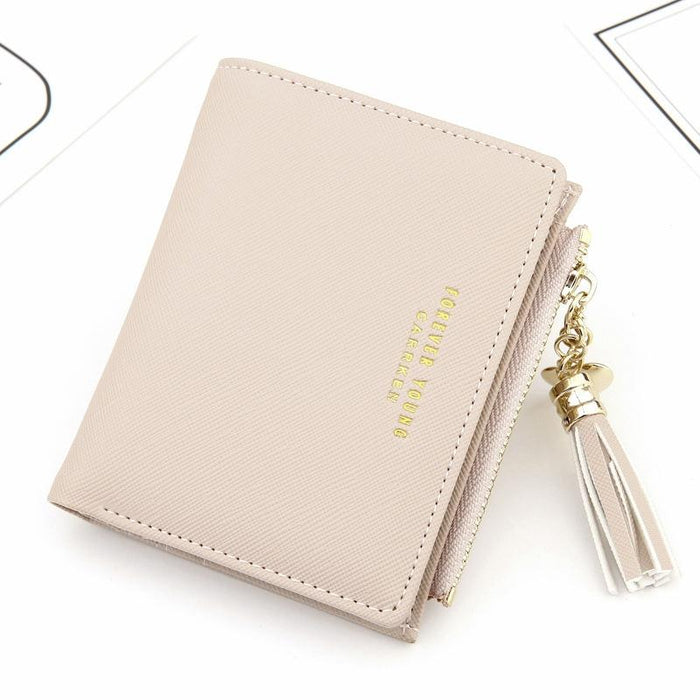 Lady Short Cross-Streaked Suzip Wallet Pink