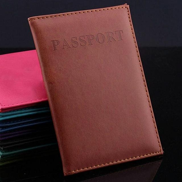 Travel Passport Cover Faux Leather Holder
