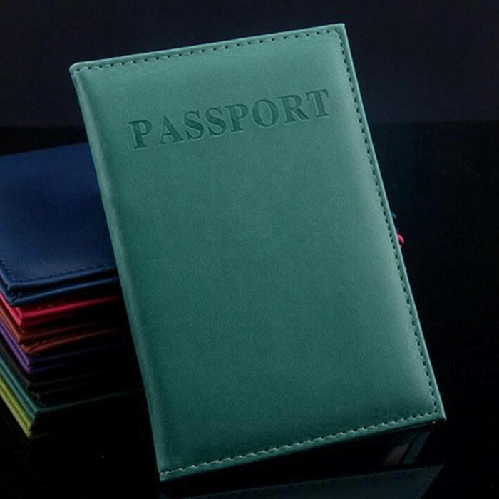 Travel Passport Cover Faux Leather Holder