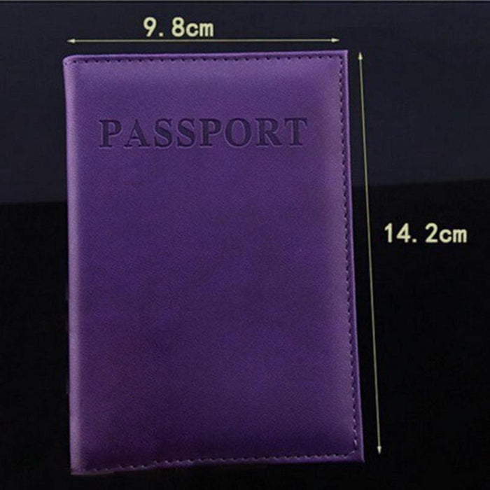 Travel Passport Cover Faux Leather Holder