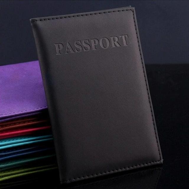Travel Passport Cover Faux Leather Holder