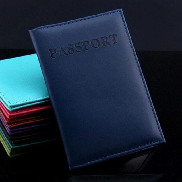 Travel Passport Cover Faux Leather Holder