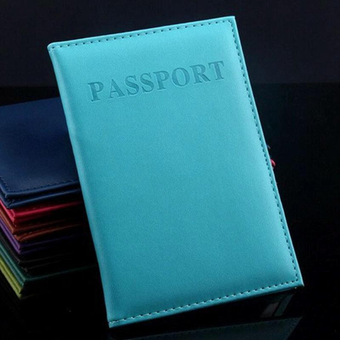 Travel Passport Cover Faux Leather Holder