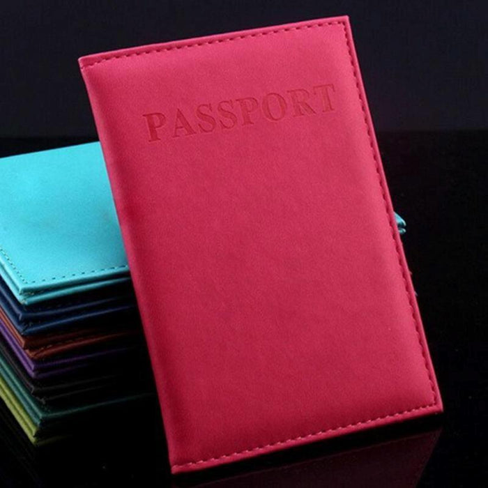Travel Passport Cover Faux Leather Holder