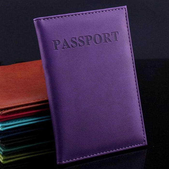 Travel Passport Cover Faux Leather Holder
