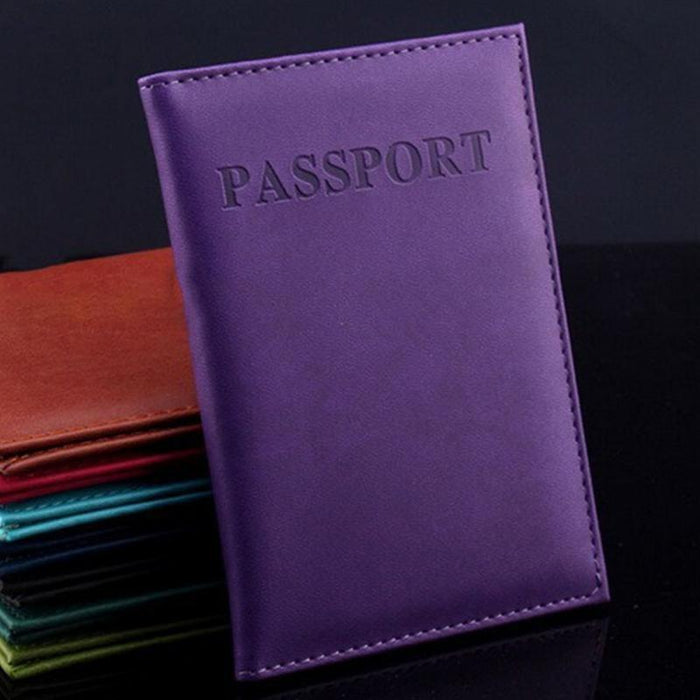 Travel Passport Cover Faux Leather Holder