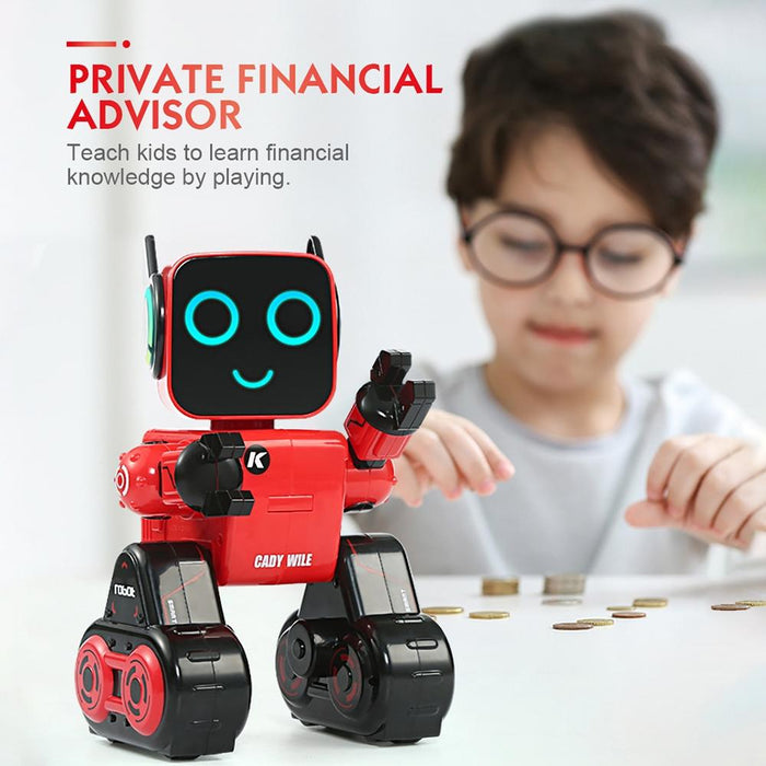 R4 Cady Wile 2.4Ghz Intelligent Remote Control Robo-Advisor Money Management Robots Toy With Colourful Led Light