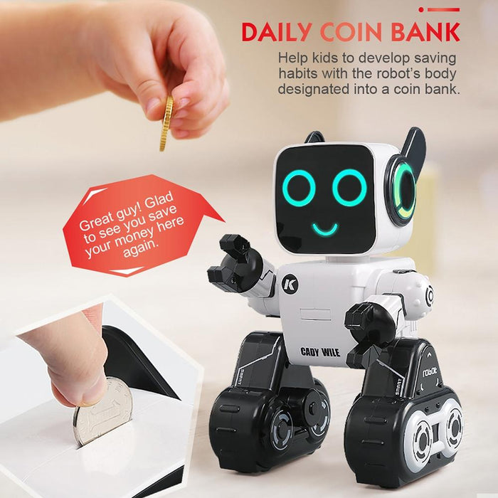 R4 Cady Wile 2.4Ghz Intelligent Remote Control Robo-Advisor Money Management Robots Toy With Colourful Led Light