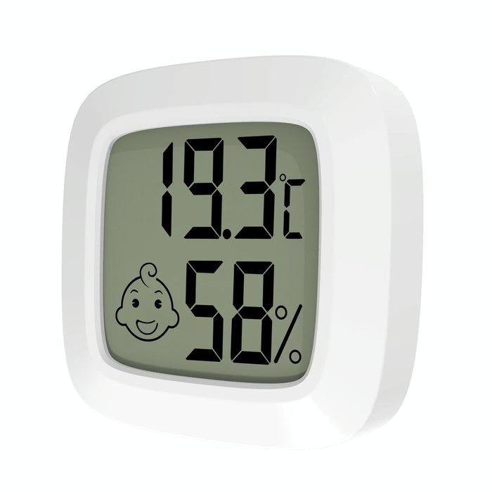 Baby Room Temperature & Humidity Meter White