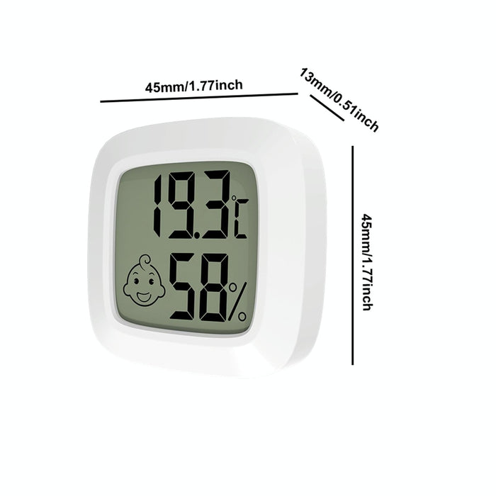 Baby Room Temperature & Humidity Meter White