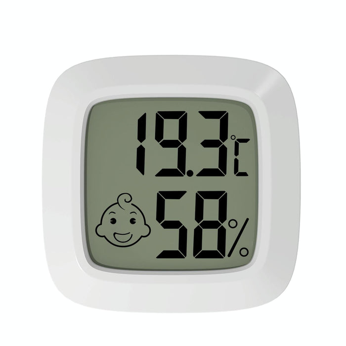 Baby Room Temperature & Humidity Meter White