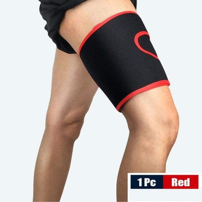 Non-Slip Adjustable Thigh Support Brace With Nylon Button for Sore Hamstring Groin & Quad