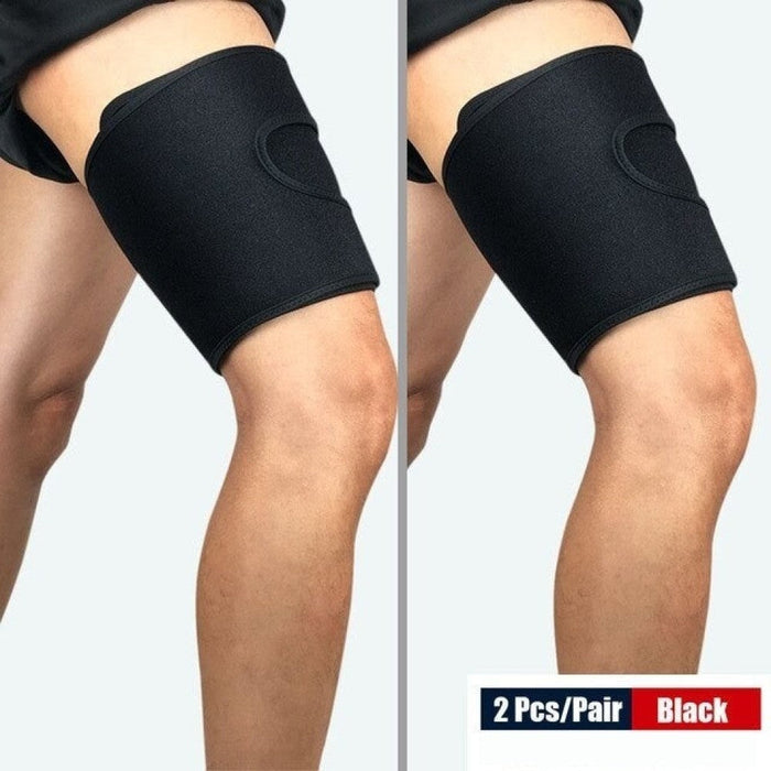 Non-Slip Adjustable Thigh Support Brace With Nylon Button for Sore Hamstring Groin & Quad