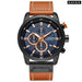 Fashion Leather Strap Quartz Men Watches Casual Date