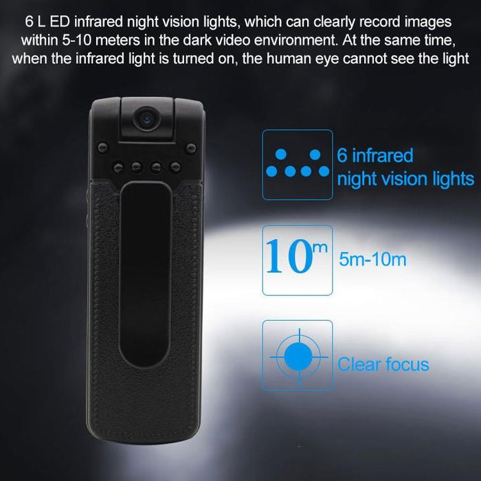 B18 Back Clip Design 1080P Hd Camera Recording Pen Support Motion Detection / Infrared Night Vision / 180 Degrees Rotation Camera / Tf Card