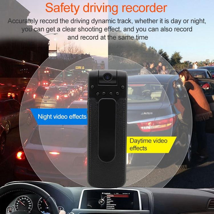 B18 Back Clip Design 1080P Hd Camera Recording Pen Support Motion Detection / Infrared Night Vision / 180 Degrees Rotation Camera / Tf Card