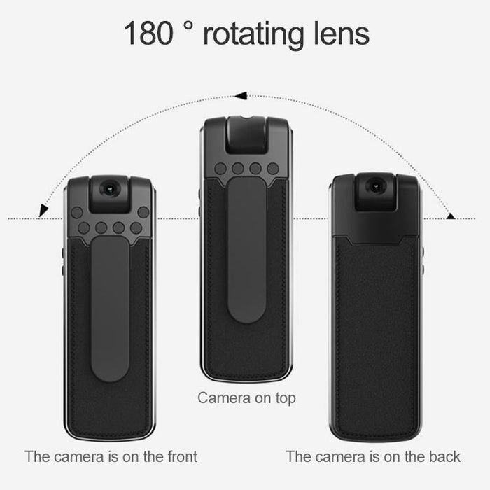 B18 Back Clip Design 1080P Hd Camera Recording Pen Support Motion Detection / Infrared Night Vision / 180 Degrees Rotation Camera / Tf Card