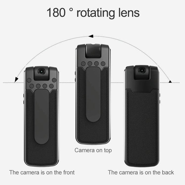 B18 Back Clip Design 1080P Hd Camera Recording Pen Support Motion Detection / Infrared Night Vision / 180 Degrees Rotation Camera / Tf Card