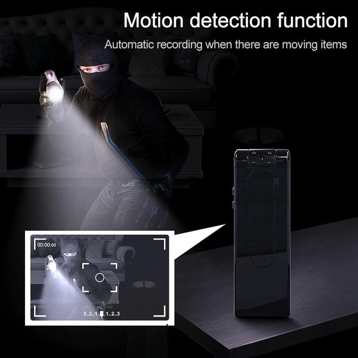 B19 Back Clip Design 1080P Hd Camera Video Recorder Support Motion Detection / Infrared Night Vision / 180 Degrees Rotation Camera / Tf Card / Otg