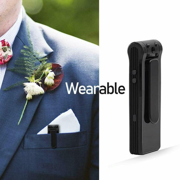 B19 Back Clip Design 1080P Hd Camera Video Recorder Support Motion Detection / Infrared Night Vision / 180 Degrees Rotation Camera / Tf Card / Otg