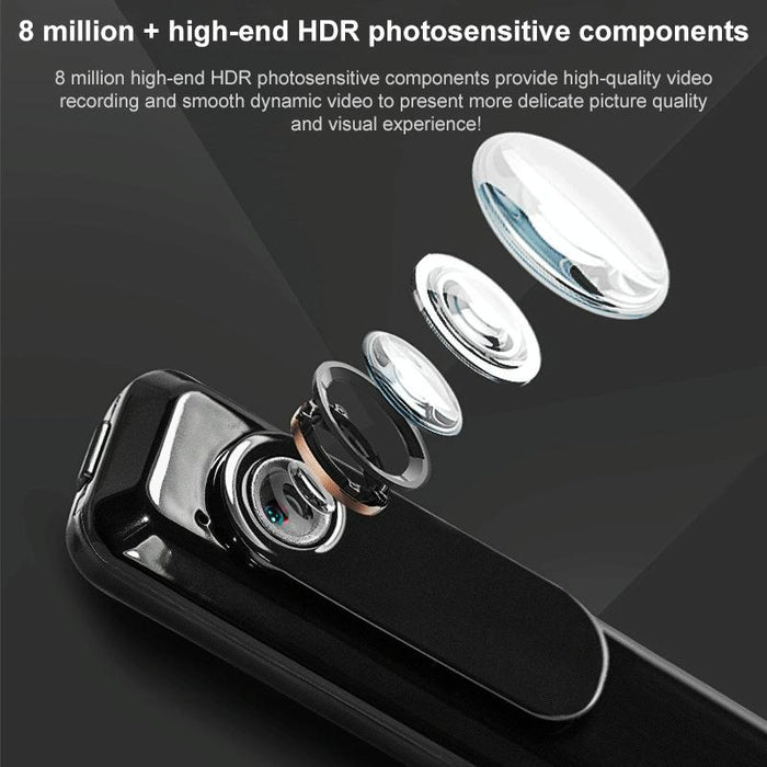 C181 1080P Mini Back Clip 130 Degree Small Wide Angle Meeting Lecture Professional Video Recorder Pen Without Tf Card