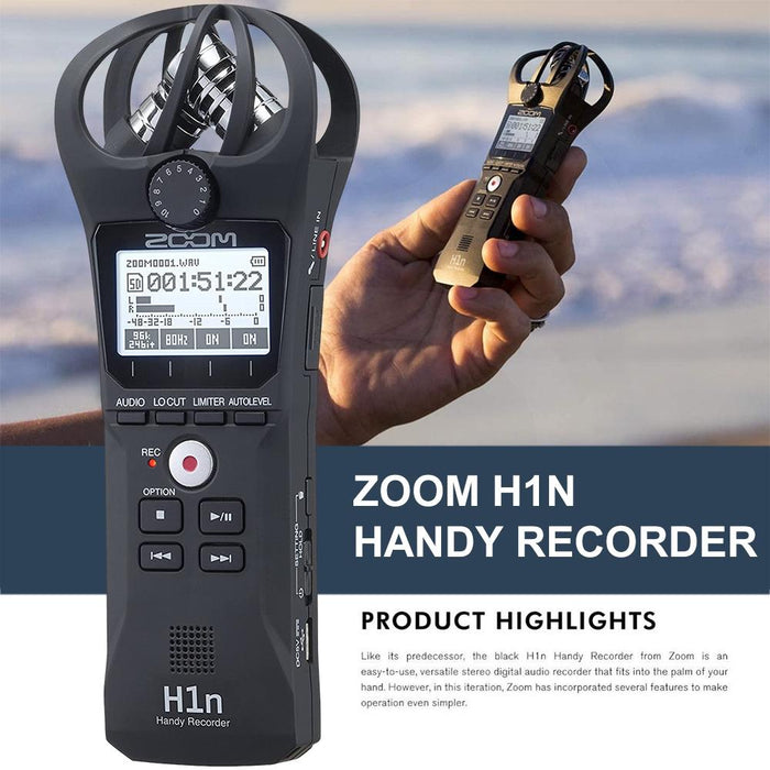 Zoom H1N Mini Monochrome Lcd Handheld Recorder Support Tf Card & Unrestricted Recording & Transcription & Speed Control