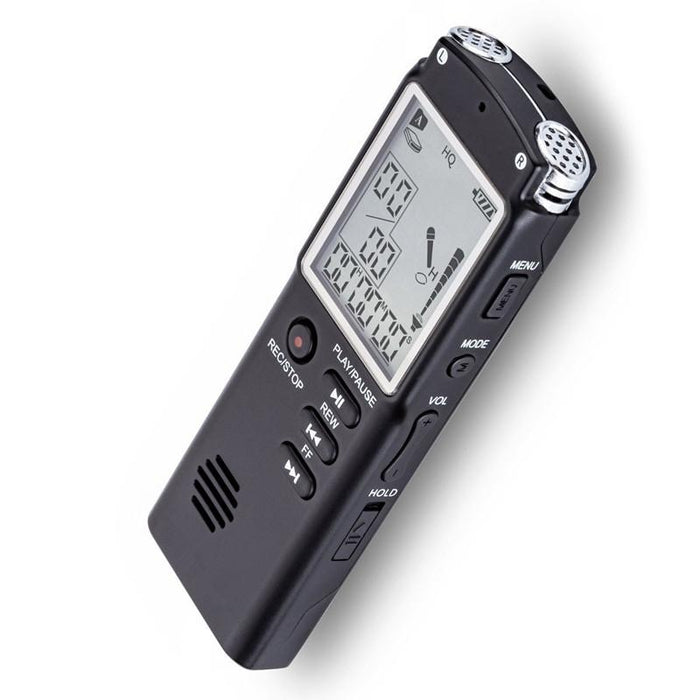 Monochrome Screen Hd Noise Reduction Digital Voice Recorder 32G Support Mp3 / Wav Format Black