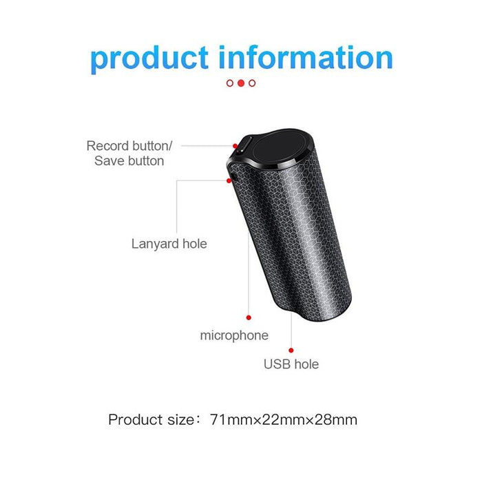 16Gb Smart Hd Noise Reduction Voice Control Recording Pen