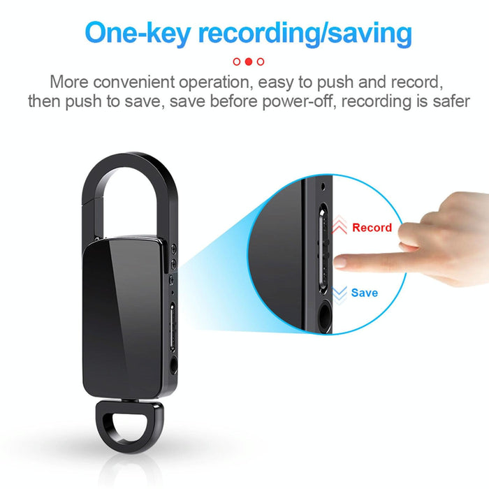 8Gb Keychain Hd Noise Reduction Portable Recording Pen