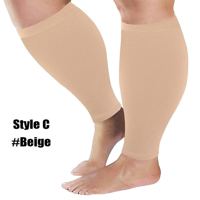 1 Pair Elastic High Stockings Calf Sleeves For Travel Work Fatigue Relief