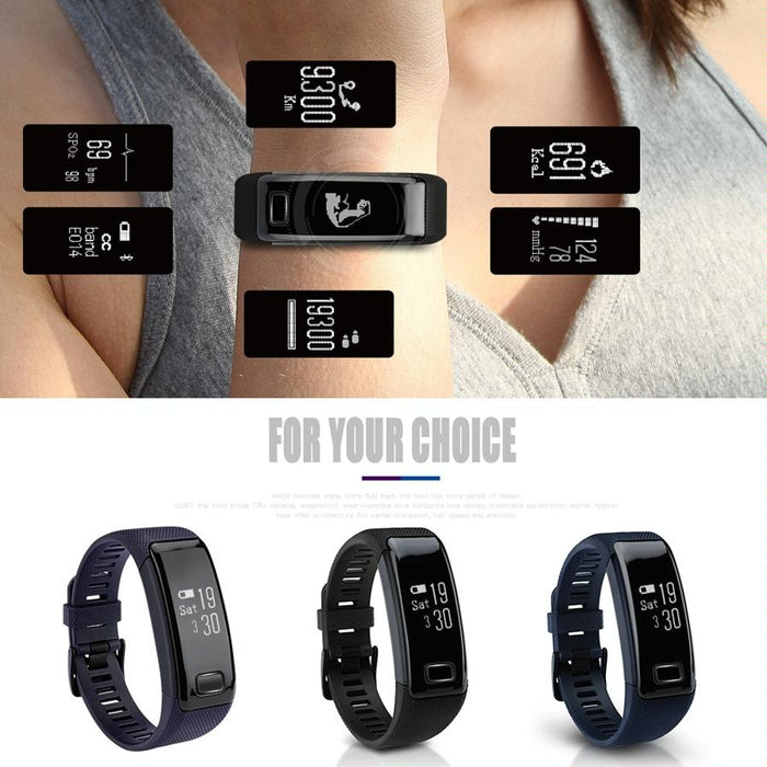 Oled Smart Bracelet Ip67 Waterproof Pedometer/Bp/Hr/Blood Oxygen Android/Ios