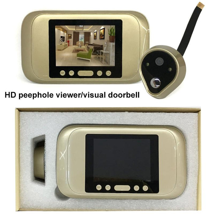 3.2 Inch Led Display 720P Hd Smart Peephole Viewer / Visual Doorbell Support Tf Card 32Gb Max