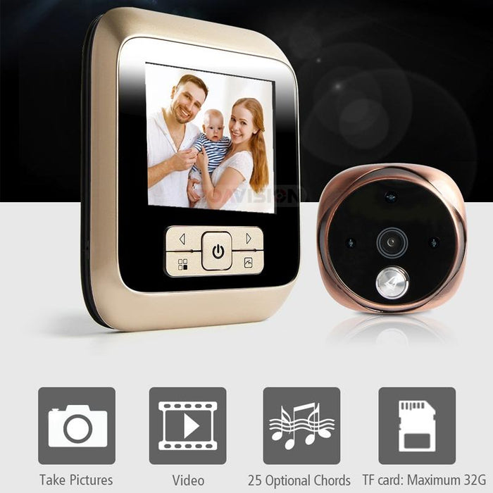 3.0 Inch Tft Display 3.0Mp Camera Video Digital Door Viewer Support Tf Card 32Gb Max & Infrared Night Vision