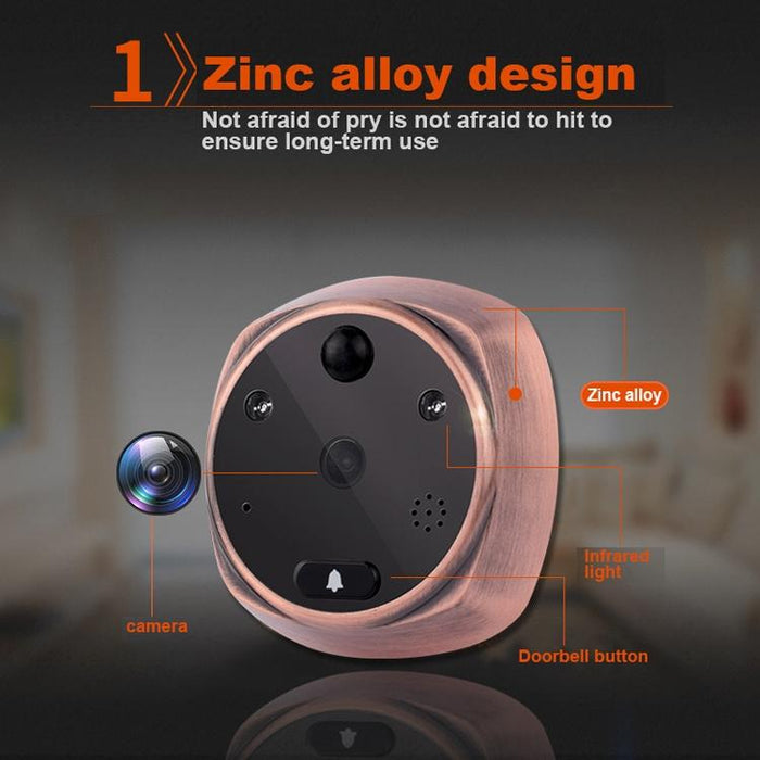 4.3 Inch Display Screen 3.0Mp Camera Video Smart Doorbell Support Tf Card 32Gb Max & Motion Detection & Infrared Night Vision