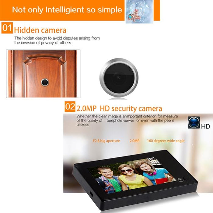 4.3 Inch Tft Colour Display Screen 2.0Mp Security Camera Video Smart Doorbell