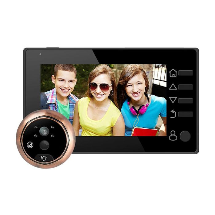 4.3 Inch Tft Colour Display Screen 3.0Mp Security Camera Video Smart Doorbell Support Tf Card 32Gb Max & Night Vision & Motion Detection