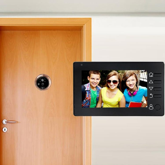 4.3 Inch Tft Colour Display Screen 3.0Mp Security Camera Video Smart Doorbell Support Tf Card 32Gb Max & Night Vision & Motion Detection