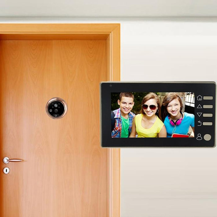 4.3 Inch Tft Colour Display Screen 3.0Mp Security Camera Video Smart Doorbell Support Tf Card 32Gb Max & Night Vision & Motion Detection