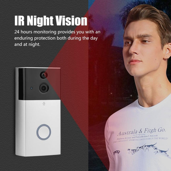 Hd 720P Security Camera Smart Wifi Video Doorbell Intercom Support Tf Card & Infrared Night Vision & Motion Detection App For Ios And Android