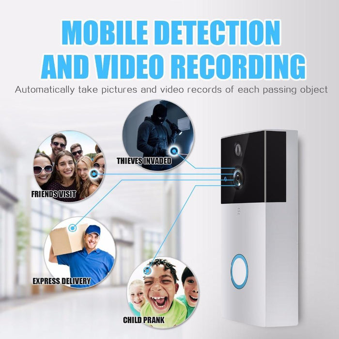 Hd 720P Security Camera Smart Wifi Video Doorbell Intercom Support Tf Card & Infrared Night Vision & Motion Detection App For Ios And Android