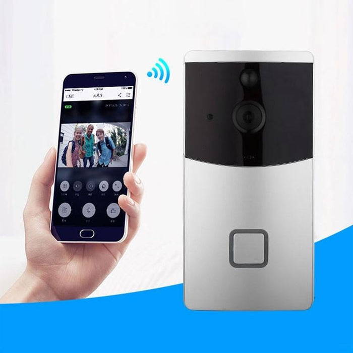 720P Security Camera Smart Wifi Video Doorbell Intercom Support Tf Card & Night Vision & Pir Detection App For Ios And Android Silver