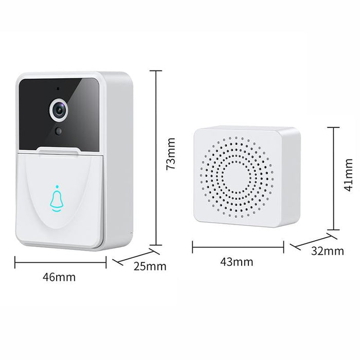 Doorbell Vga Wifi Smart Video Doorbell With Chime Support Night Vision White