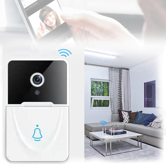 Doorbell Vga Wifi Smart Video Doorbell With Chime Support Night Vision White