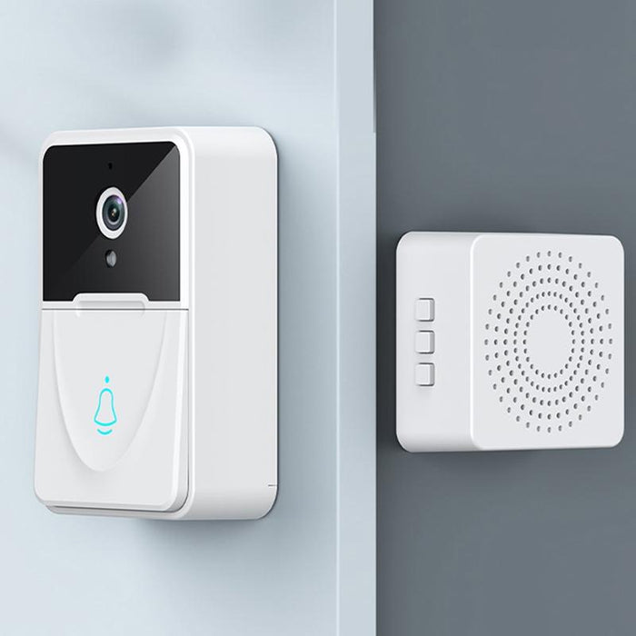 Doorbell Vga Wifi Smart Video Doorbell With Chime Support Night Vision White