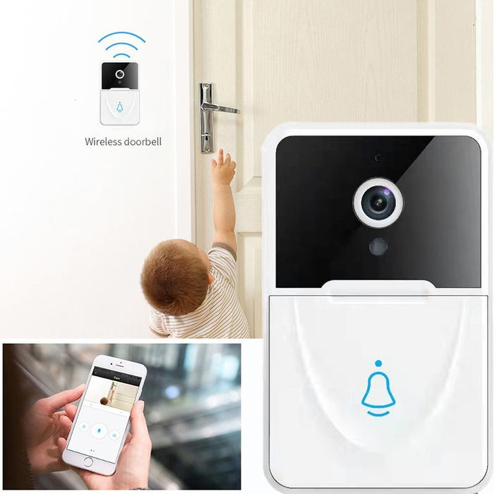 Doorbell Vga Wifi Smart Video Doorbell With Chime Support Night Vision White