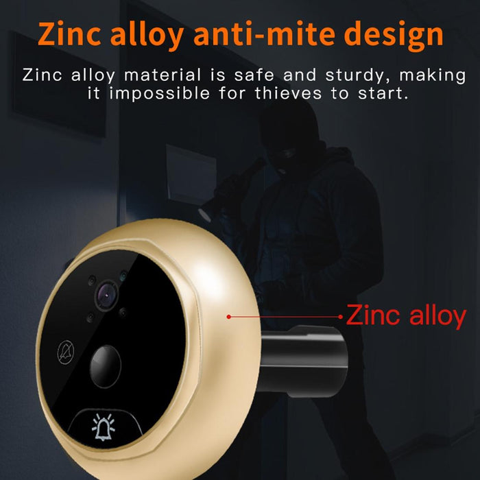 4.3 Inch Screen Motion Detection Camera Video Alarm Smart Digital Door Viewer Support Tf Card Gold