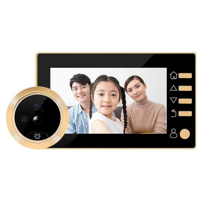 4.3 Inch Screen Motion Detection Camera Video Alarm Smart Digital Door Viewer Support Tf Card Gold