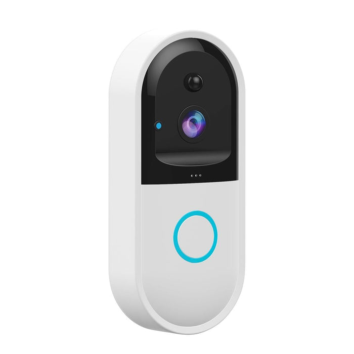 720P Smart Wifi Video Visual Doorbell Support Phone Remote Monitoring & Night Vision & Sd Card White