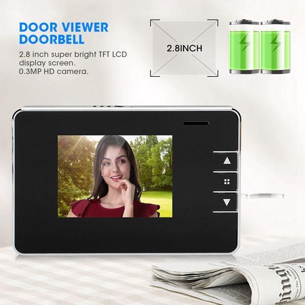 2.8 Inch Screen 0.3Mp Security Camera Peephole Viewer Digital Peephole Door Bell